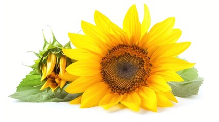 Fototapeta premium Sunflower isolated white background