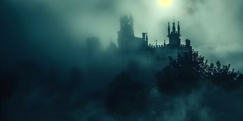 Fototapeta premium Ancient vampire lineage transfers powers to gothic castle vampire through transplant. Concept Fantasy, Gothic, Vampires, Supernatural, Transplant,
