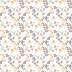 Seamless background, floral pattern. Repeat fabric wallpaper print texture. Perfectly for wrapped paper, backdrop.