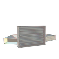 3d rendering model with glass texture