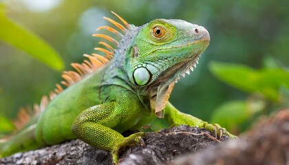 Obraz premium iguana on a branch