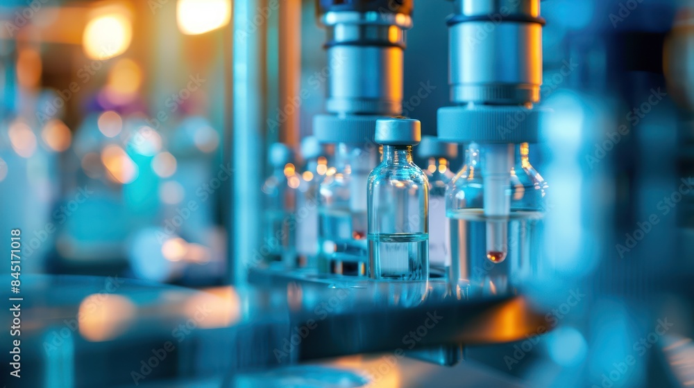 Poster illustrate the journey from lab to arm with an image showing the production, testing, and administra