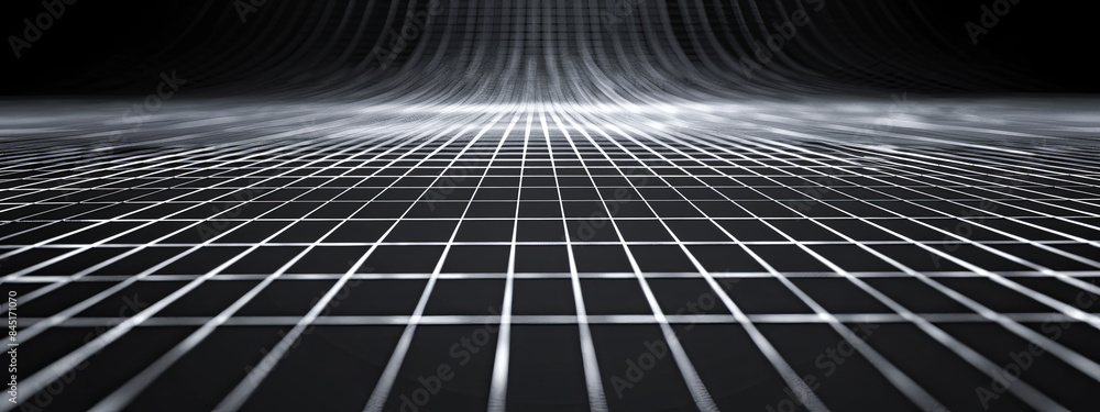 Poster black and white futuristic grid background technology texture design template banner website header 