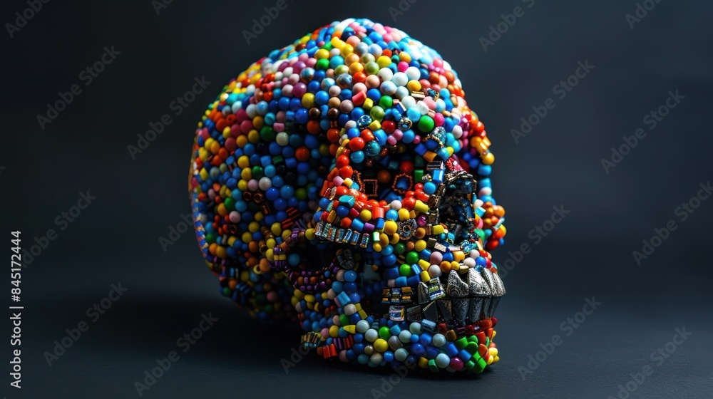 Poster visualize the vibrancy of life amidst mortality with a captivating stock photo featuring a human sku