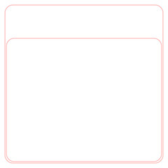 ピンクのシンプルなタブ付きフレーム