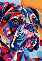 Obraz premium WPAP bludog dog