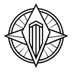 Retro logo design unique black and white background - Vector design and illustration - Digital vector - Latest vector - Premium Victor