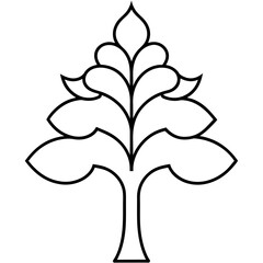 tree silhouette modern Victorian design tree - Vector design and illustration - Digital vector - Latest vector - Premium Victor