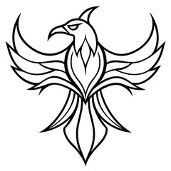 Tribal bird black and white tattoo design - Vector design and illustration - Digital vector - Latest vector - Premium Victor