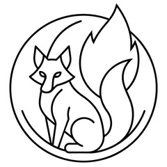 Modern design fox and fire - Vector design and illustration - Digital vector - Latest vector - Premium Victor