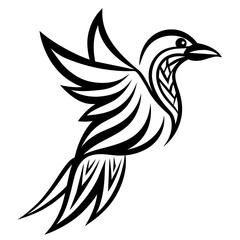 illustration of a bird tribal design - Vector design and illustration - Digital vector - Latest vector - Premium Victor