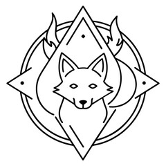 Tribal wolf tattoo - Vector design and illustration - Digital vector - Latest vector - Premium Victor