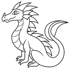 Tropical modern dragon vintage illustration - Vector design and illustration - Digital vector - Latest vector - Premium Victor