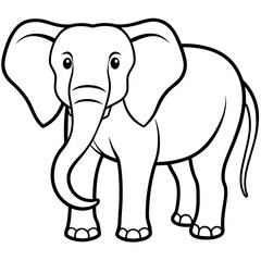 elephant cartoon isolated on white - Vector design and illustration - Digital vector - Latest vector - Premium Victor