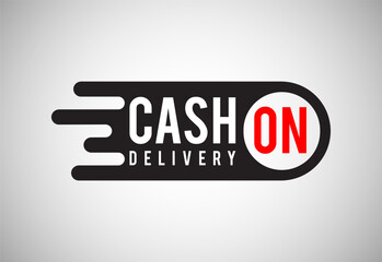 Cash on delivery graphic label sign icon design for business marketing