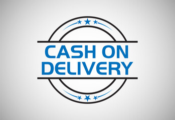 Cash on delivery graphic label sign icon design for business marketing