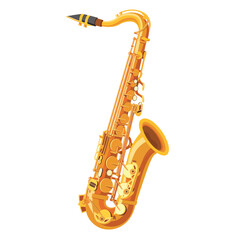 saxophone illustration isolated on white background