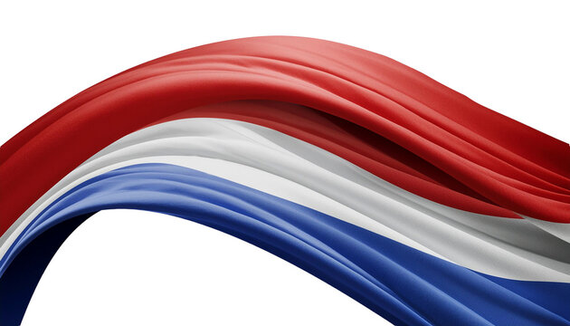 Dutch flag flying isolated