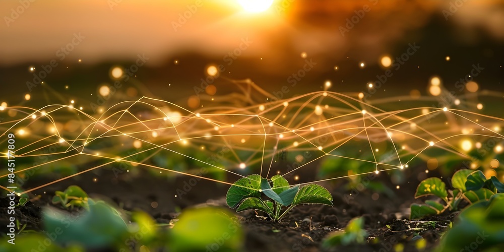 Poster enhancing farming efficiency with agricultural iot devices for improved irrigation and crop monitori