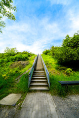 View of the Staircase to Heaven at the Halde Northern Germany.
