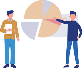 The boys are talking about pie chart.