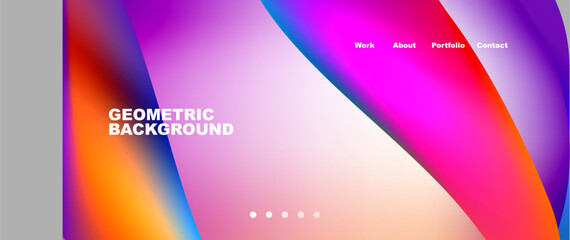 Fototapeta premium Bright multicolored geometric abstract shapes. Minimal trendy simplicity concept. Modern overlapping forms