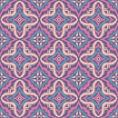 Seamless Ikat ethnic traditional Textile pattern geometric abstract folklore ornament Tribal ethnic...