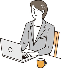 仕事をする女性