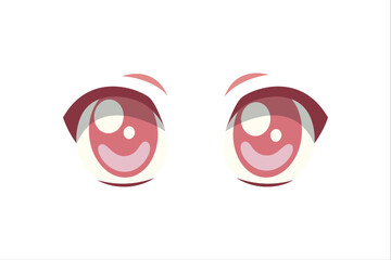 Comic Eyes Flat Sticker Design