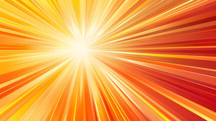 Fototapeta premium A bright orange sun with a bright yellow background