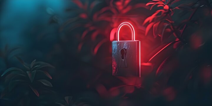 Icon of digital padlock symbolizing cyber security measures safeguarding online information and privacy. Concept Cybersecurity, Cyber threats, Digital privacy, Online protection, Data security