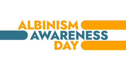 Albinism Awareness Day colorful text typography on banner illustration great for raising awareness about Albinism Awareness Day in june