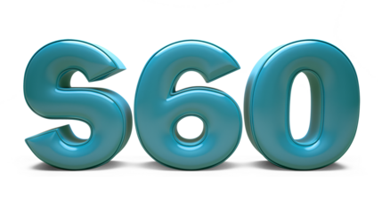 A 3d Written $60 in an elegant font