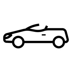 cabriolet car icon