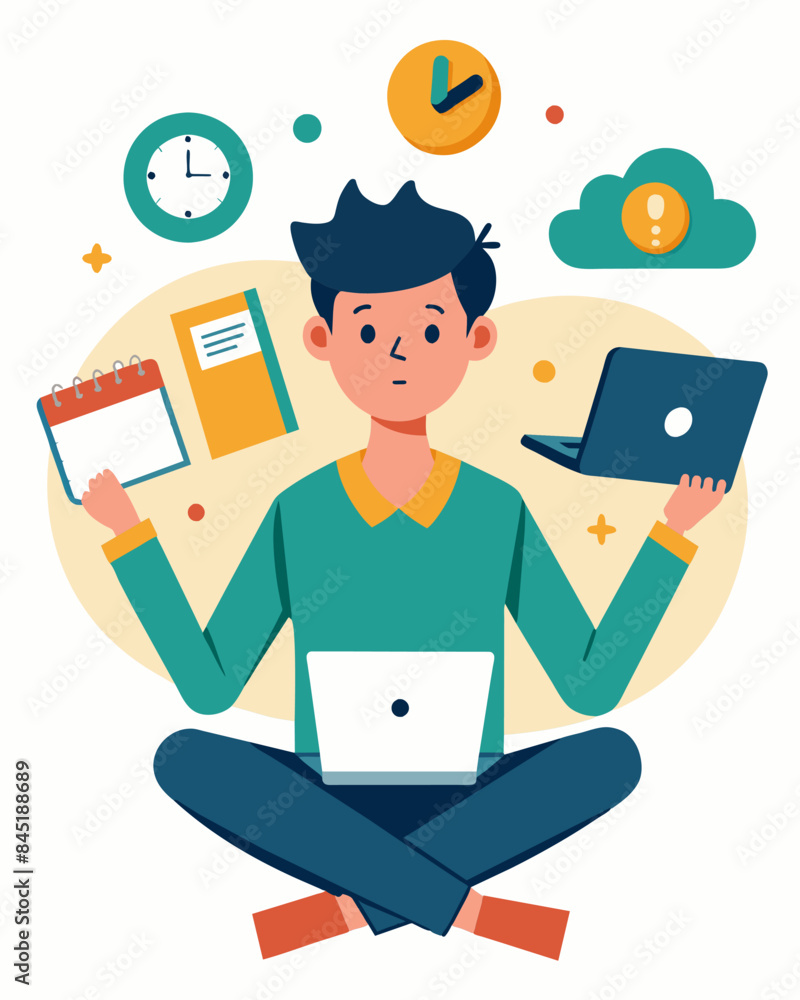 Poster an individual working multiple parttime jobs ly sc by and struggling to find time for selfcare or ho