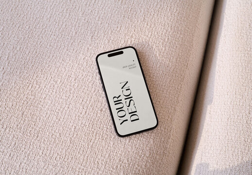 Mockup of cell phone with customizable screen