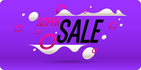 A beautiful and stylish poster to attract the attention of customers to the sale. Abstract shapes on the background. An illustration with graphic elements in a modern style. Advertising for the store.