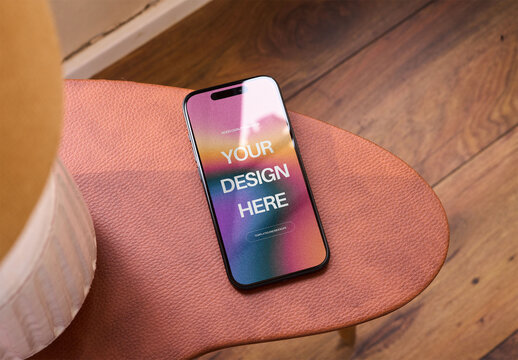 Mockup of cell phone with customized screen