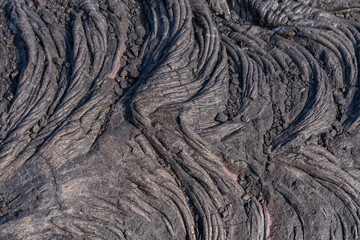 Pāhoehoe (also spelled pahoehoe, from Hawaiian meaning 