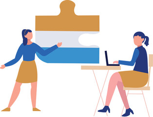 The girls are working on a laptop.