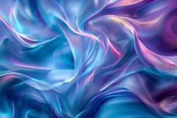 Obraz premium Celestial Waves: Abstract Flow in Blue and Pink