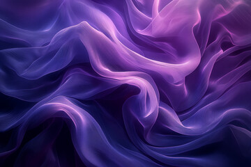 Fototapeta premium Ethereal Waves of Light: Purple and Blue Abstract