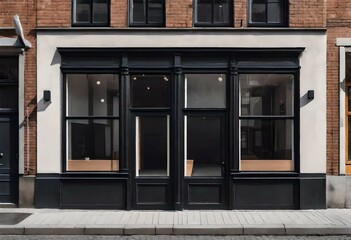 Naklejka premium black painted boutique storefront facade