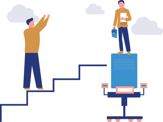 The boys are standing.