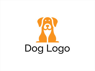 simple dog logo design,minimal pet logo vector