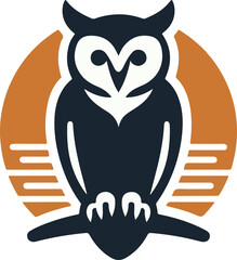 Barn Owl vector art illustration