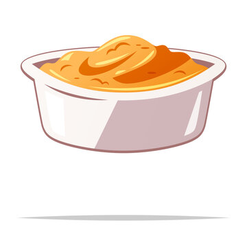 Applesauce puree vector isolated illustration