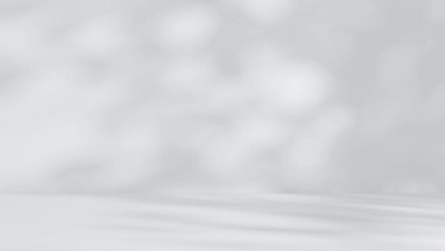 3d white background Soft light motion shadows on a neutral. Minimalist abstract image. Perfect for design product display, texture, or a calming backdrop. 3d render