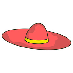 Summer Beach Vacation Element. with Trendy Cartoon Design.