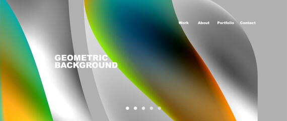 Bright multicolored geometric abstract shapes. Minimal trendy simplicity concept. Modern overlapping forms